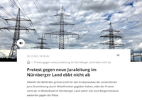 Protest gegen neue Juraleitung im Nürnberger Land ebbt nicht ab